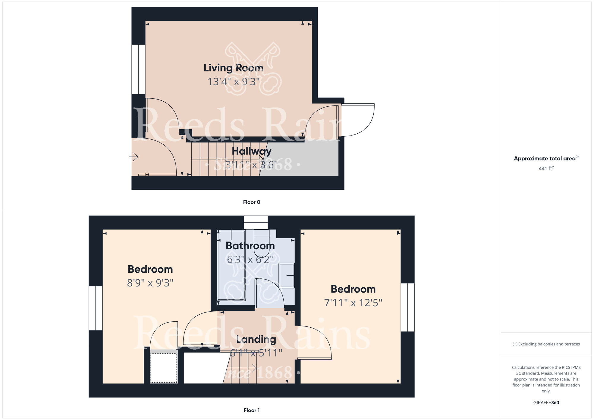 Floorplan of 2 bedroom Semi Detached House to rent, Kestrel Court, Newton Aycliffe, Durham, DL5