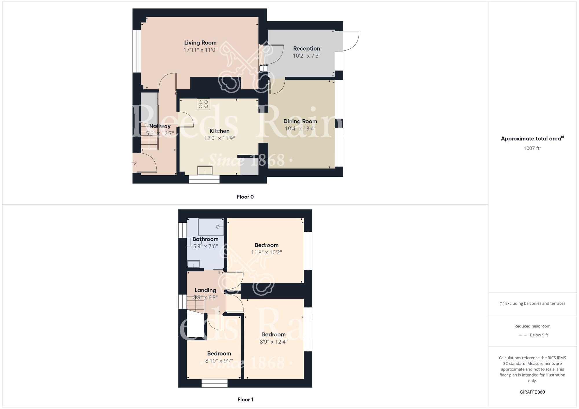 Floorplan of 3 bedroom Semi Detached House for sale, East View, Meadowfield, Durham, DH7