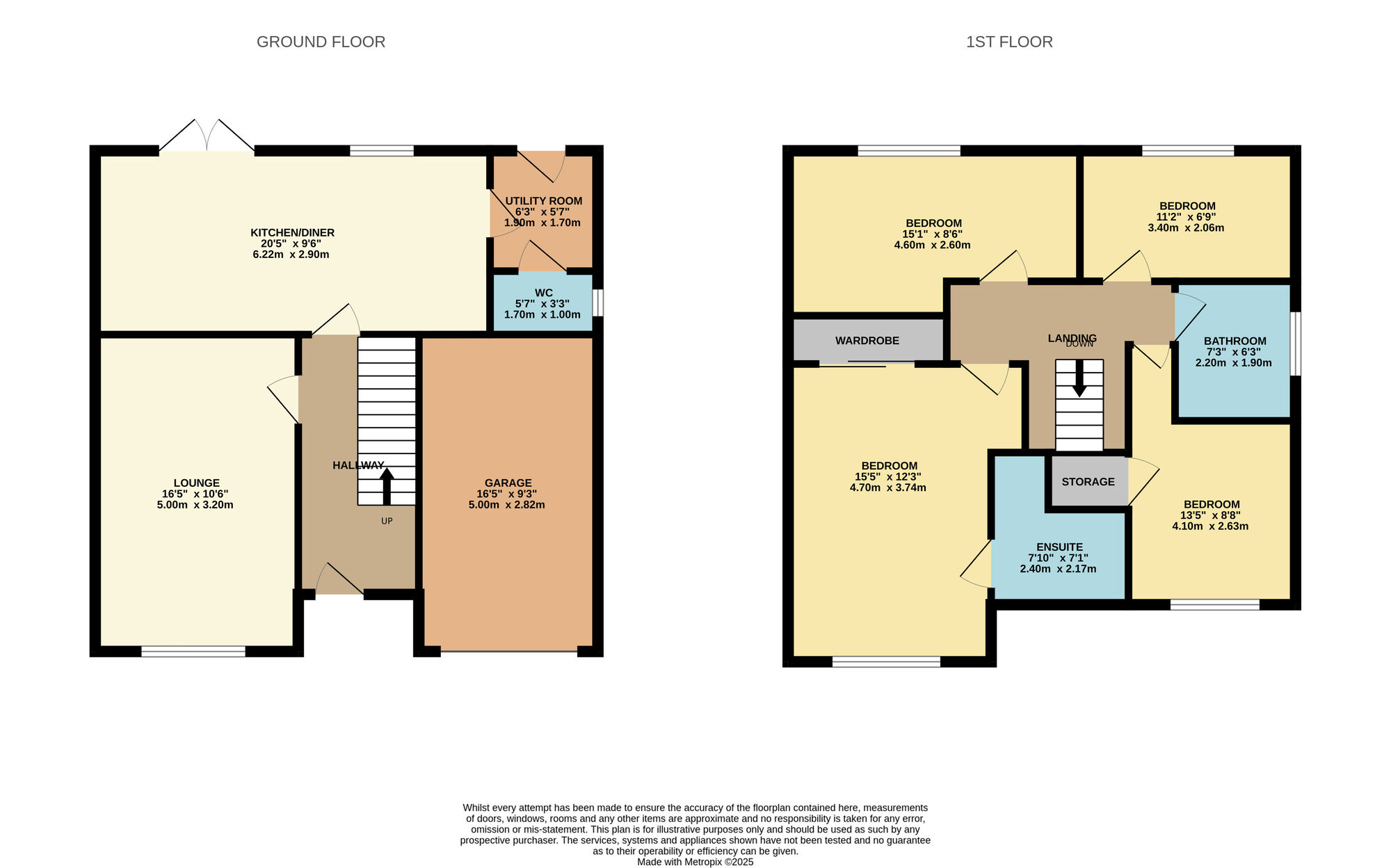 Floorplan of 4 bedroom Detached House for sale, Marley Fields, Wheatley Hill, Durham, DH6