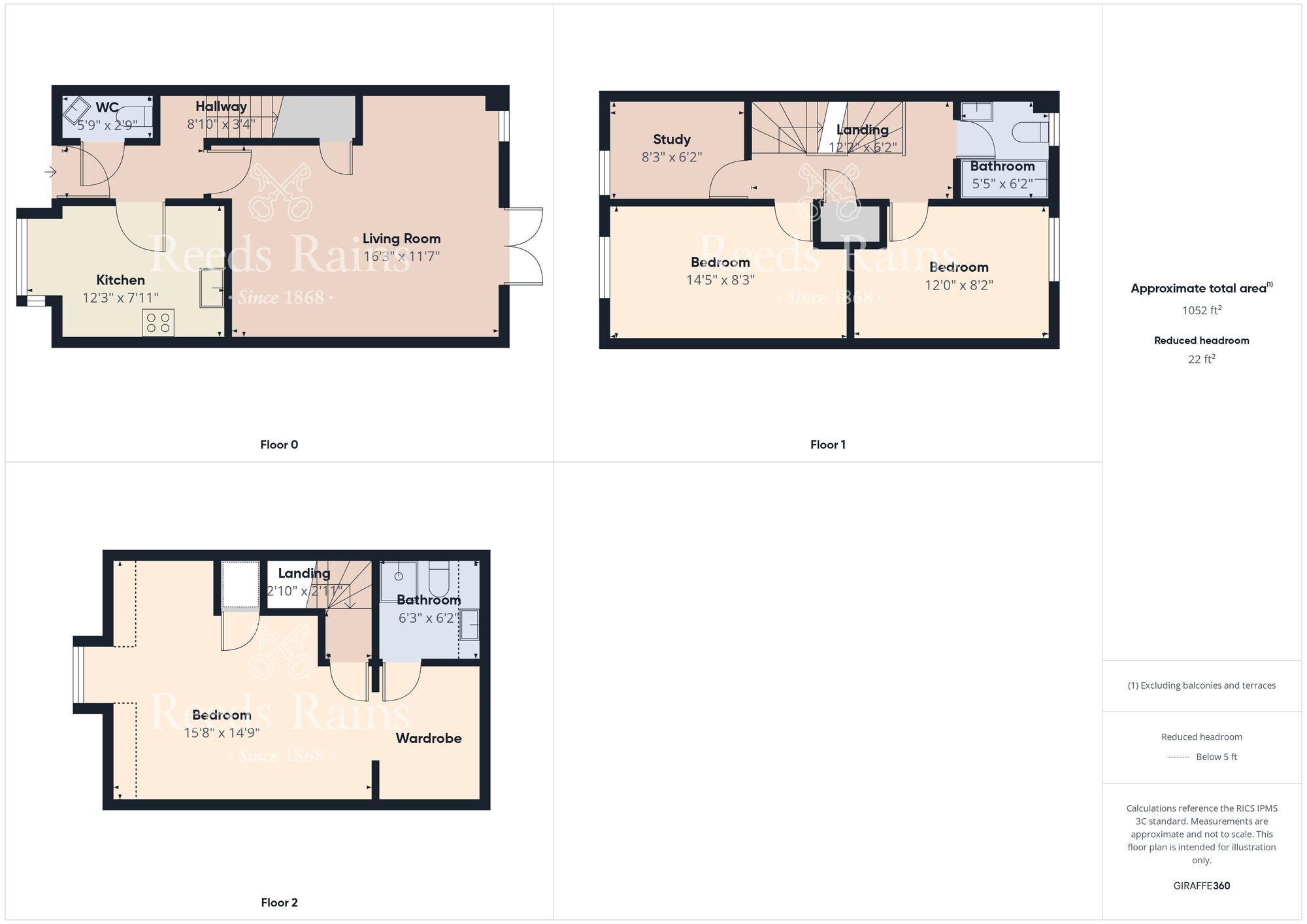 Floorplan of 4 bedroom Semi Detached House for sale, Nelson Walk, Whitworth, Durham, DL16