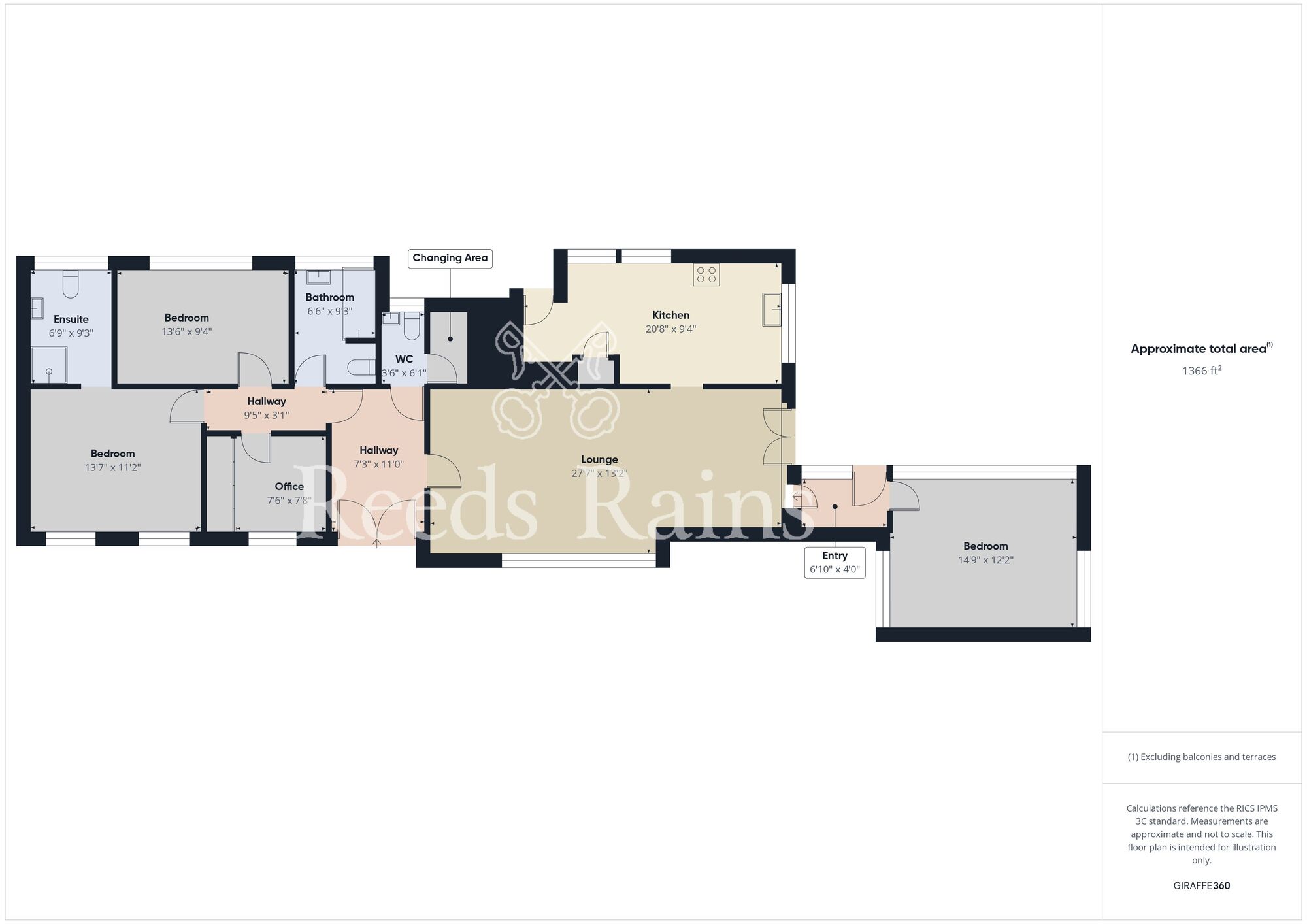 Floorplan of 3 bedroom Detached Bungalow for sale, Brandon Lane, Brandon, Durham, DH7