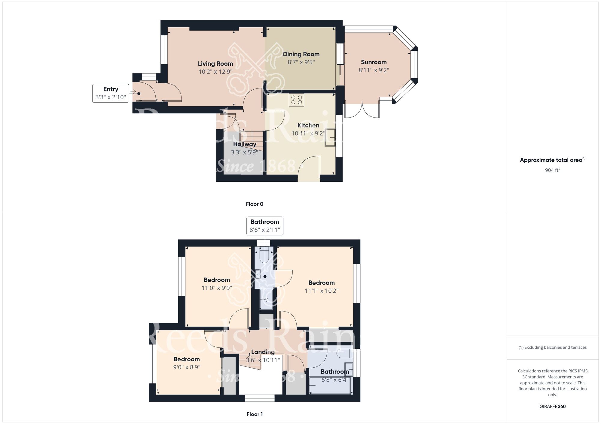 Floorplan of 3 bedroom Detached House for sale, Priory Gardens, Willington, Durham, DL15