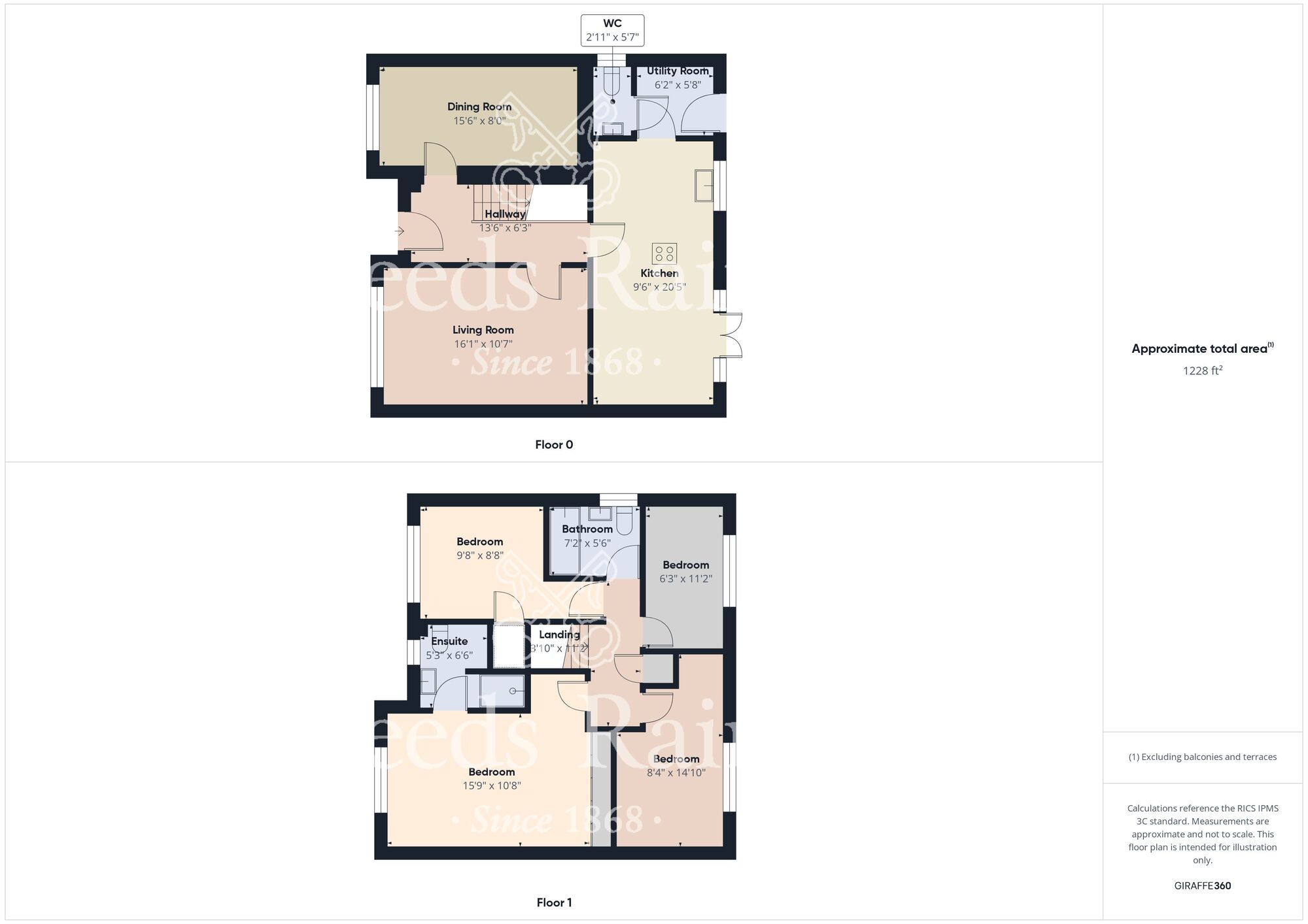 Floorplan of 4 bedroom Detached House for sale, Marley Fields, Wheatley Hill, Durham, DH6