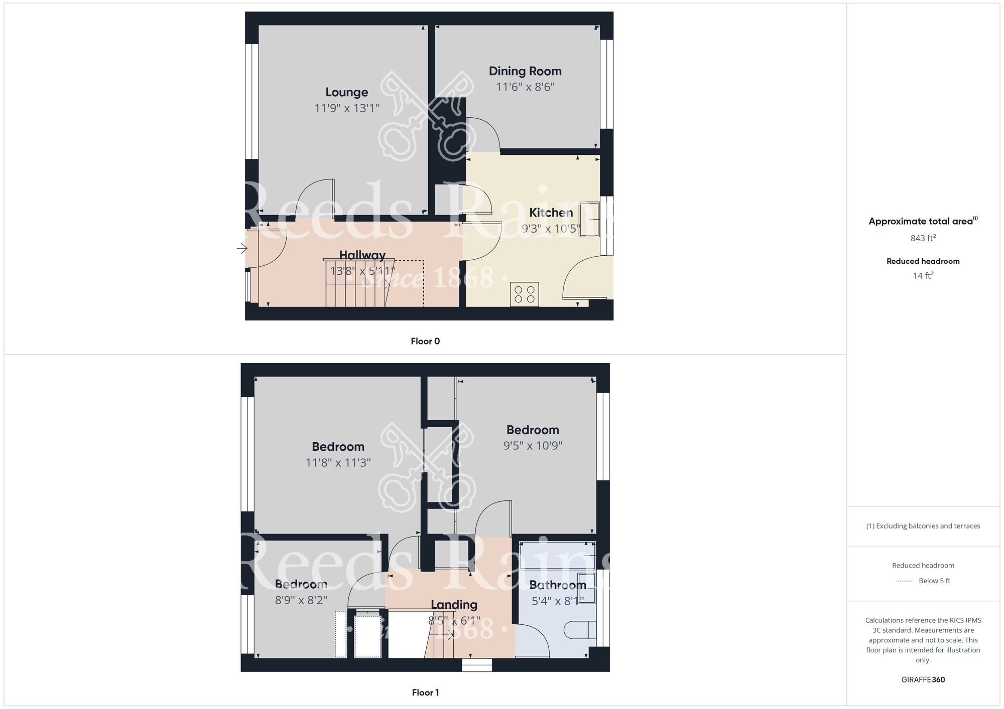 Floorplan of 3 bedroom End Terrace House for sale, Acorn Close, Sacriston, Durham, DH7
