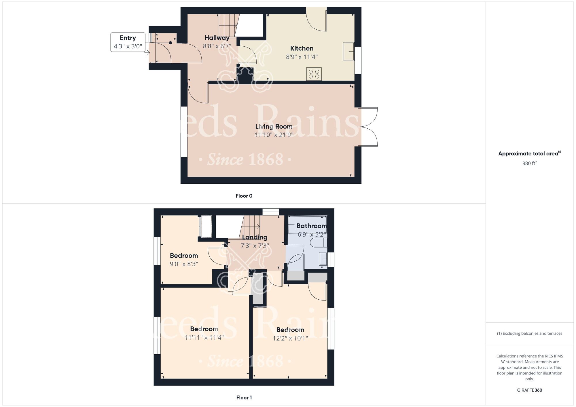 Floorplan of 3 bedroom Semi Detached House for sale, Wilson Crescent, Gilesgate, Durham, DH1