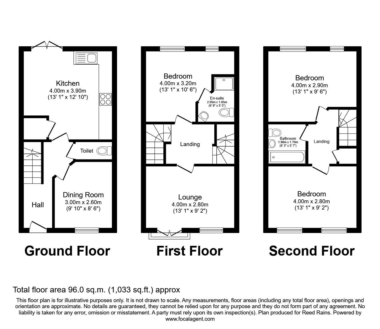 Floorplan of 3 bedroom Mid Terrace House for sale, Illingworth Grove, Durham City, Durham, DH1