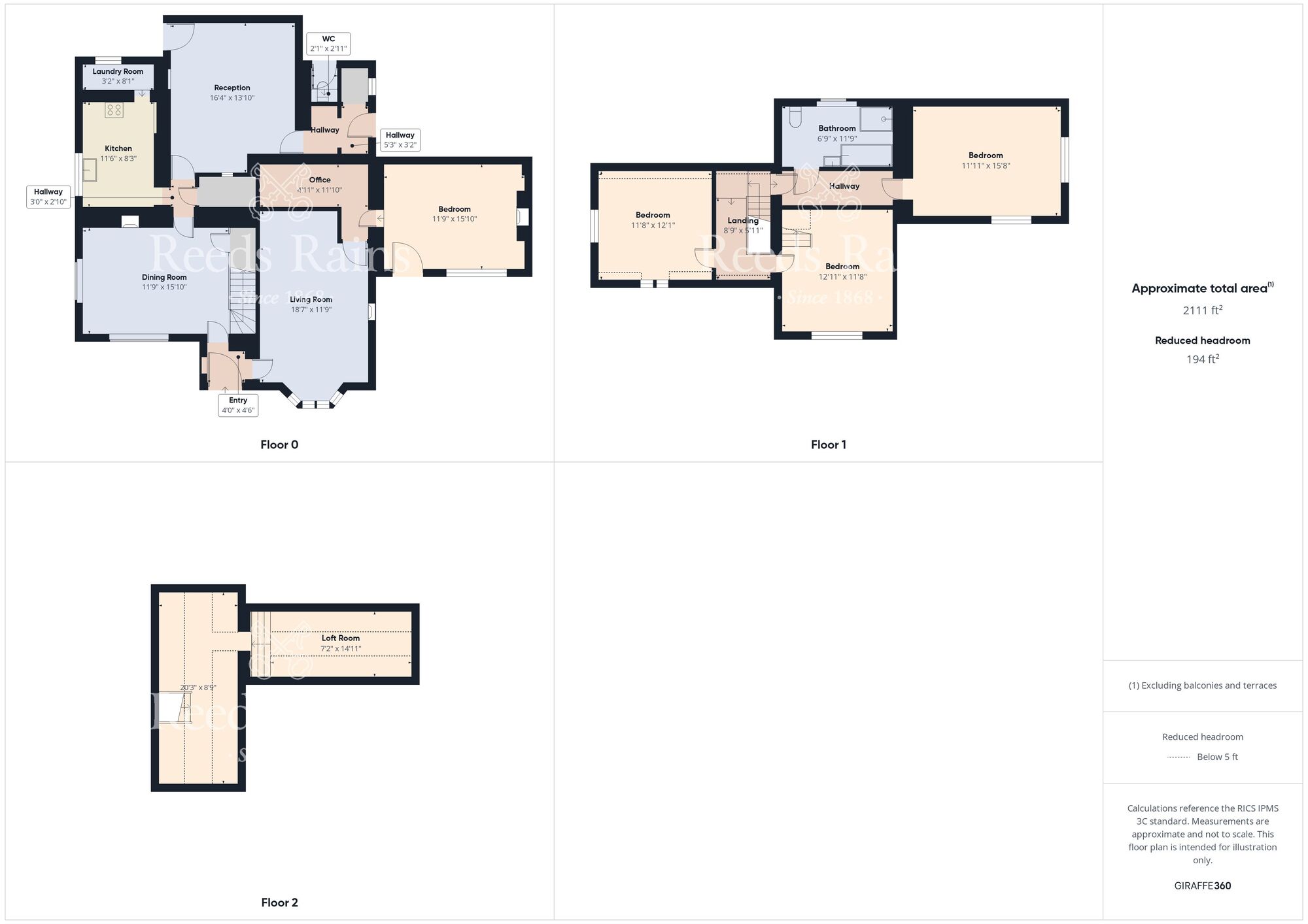 Floorplan of 4 bedroom Detached House for sale, South Church Road, Bishop Auckland, Durham, DL14