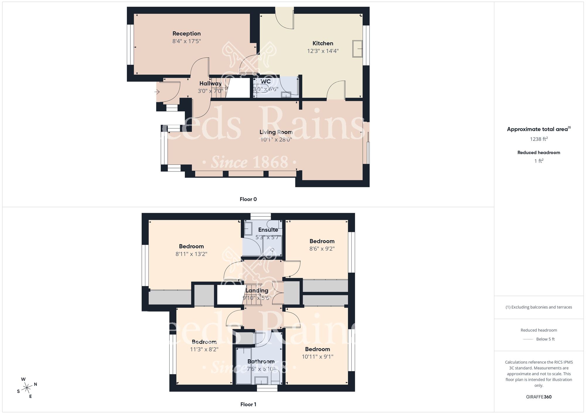 Floorplan of 4 bedroom Detached House for sale, Carwardine Close, Newton Aycliffe, Durham, DL5