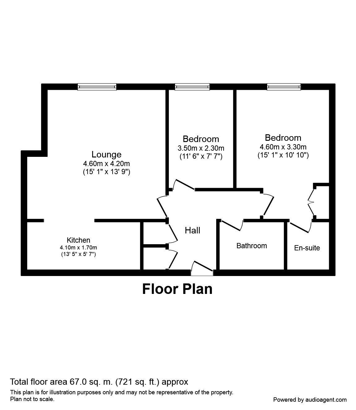 Floorplan of 2 bedroom  Flat to rent, New Elvet, Durham, DH1