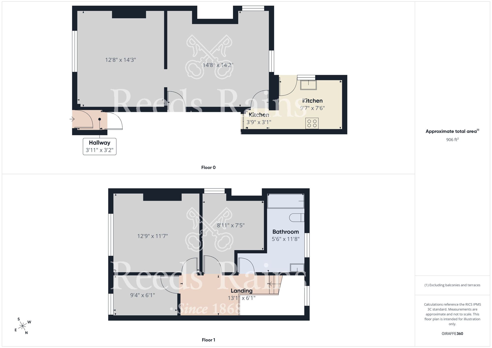 Floorplan of 3 bedroom End Terrace House to rent, Gladstone Terrace, Coxhoe, Durham, DH6
