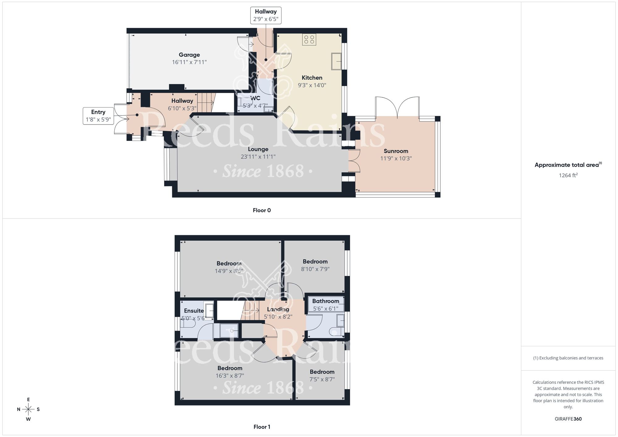 Floorplan of 4 bedroom Detached House for sale, St. Cuthberts Drive, Sacriston, Durham, DH7