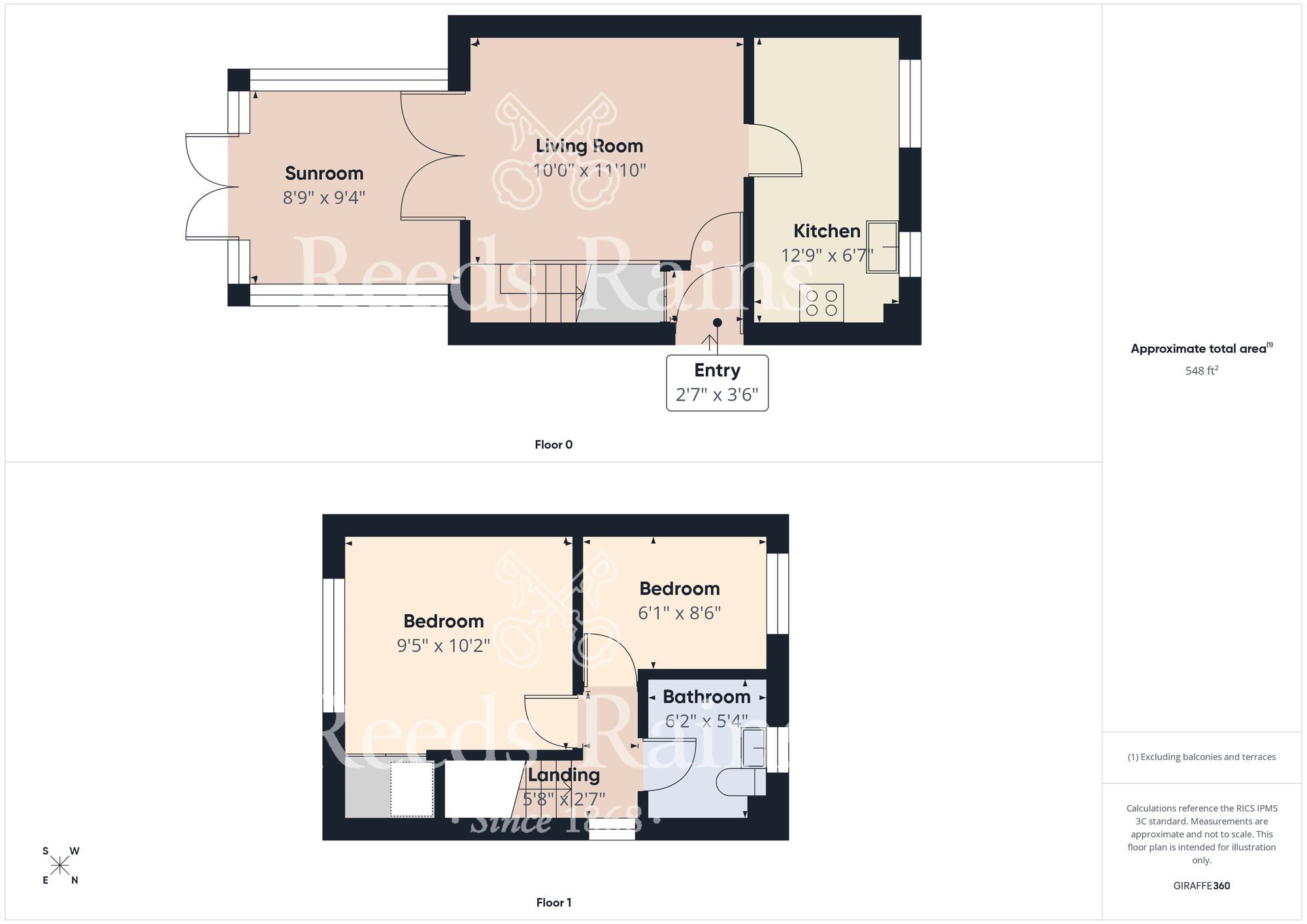 Floorplan of 2 bedroom Semi Detached House to rent, Penshaw Close, Langley Park, Durham, DH7