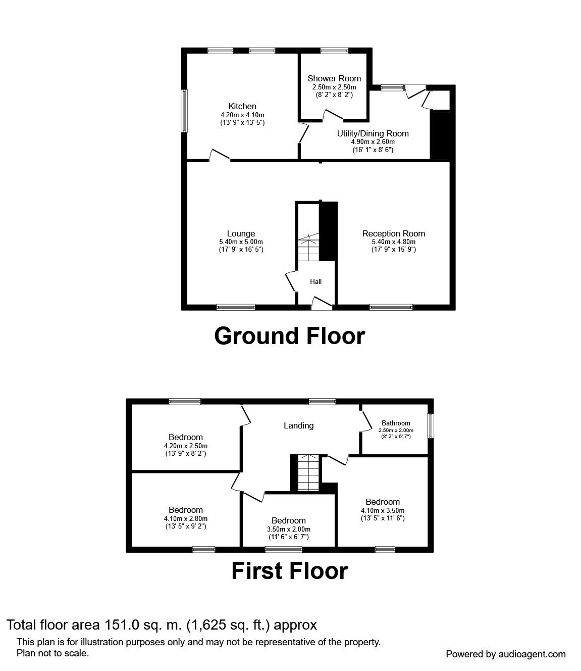 Floorplan of 4 bedroom Detached House to rent, Ironworks Road, Tow Law, Durham, DL13