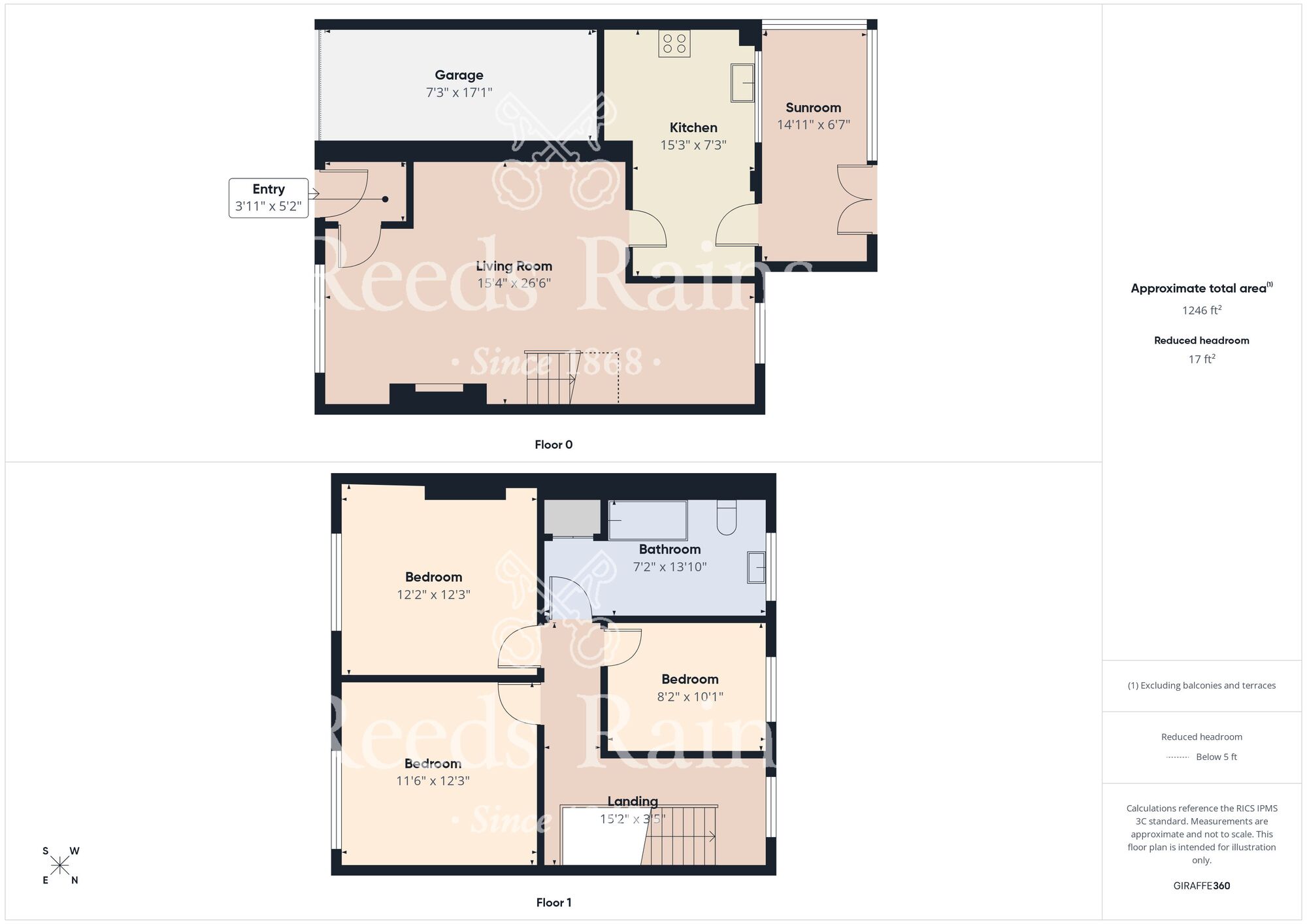 Floorplan of 3 bedroom End Terrace House for sale, Front Street North, Quarrington Hill, Durham, DH6