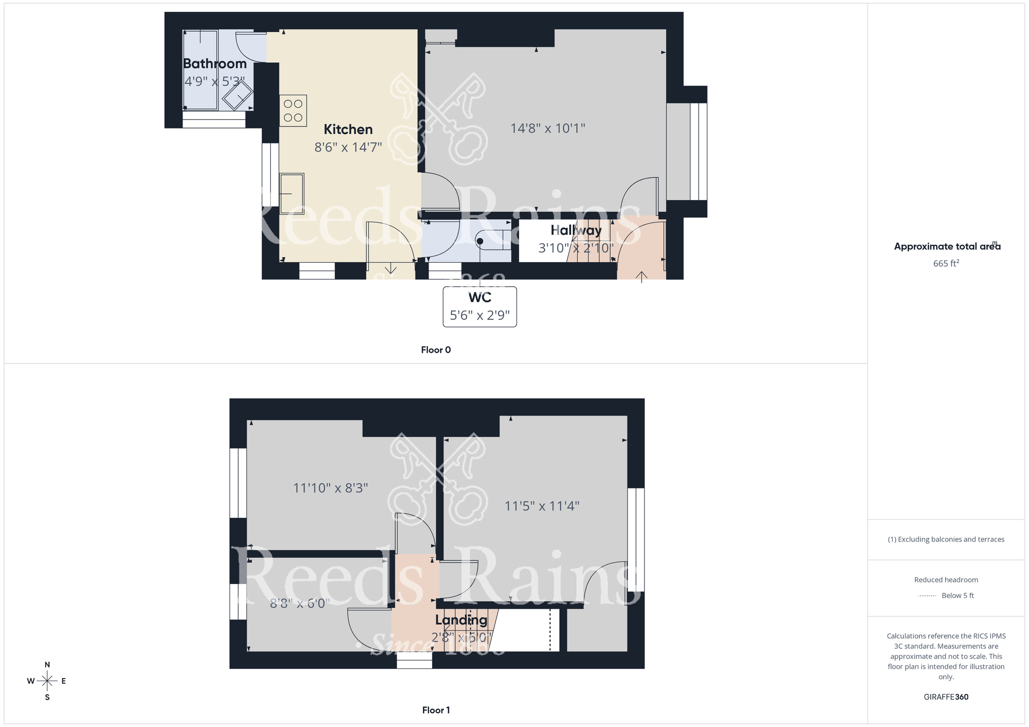 Floorplan of 3 bedroom Semi Detached House to rent, Wheatley Terrace, Wheatley Hill, Durham, DH6