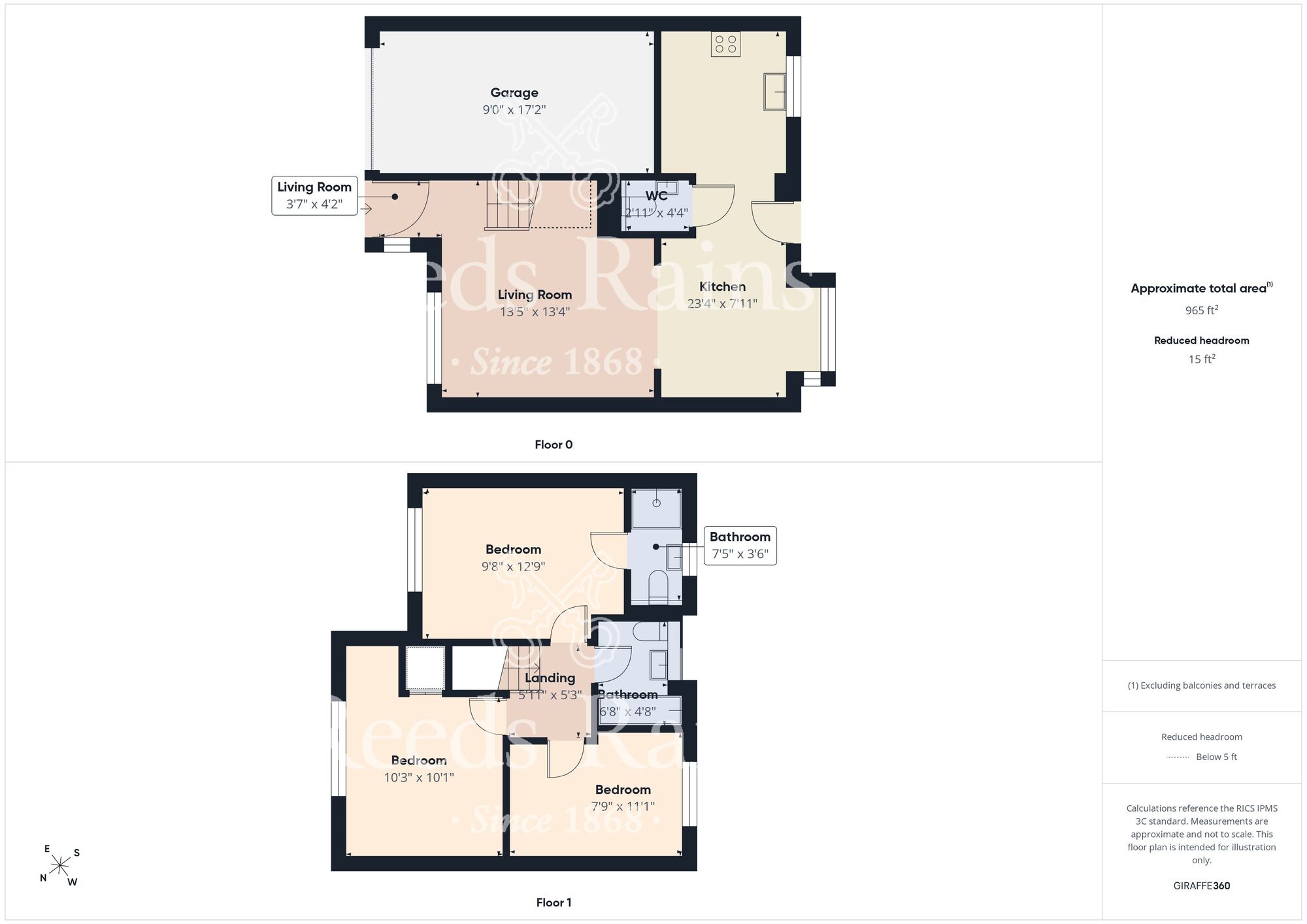 Floorplan of 3 bedroom Semi Detached House to rent, Hartley Gardens, Durham, DH1