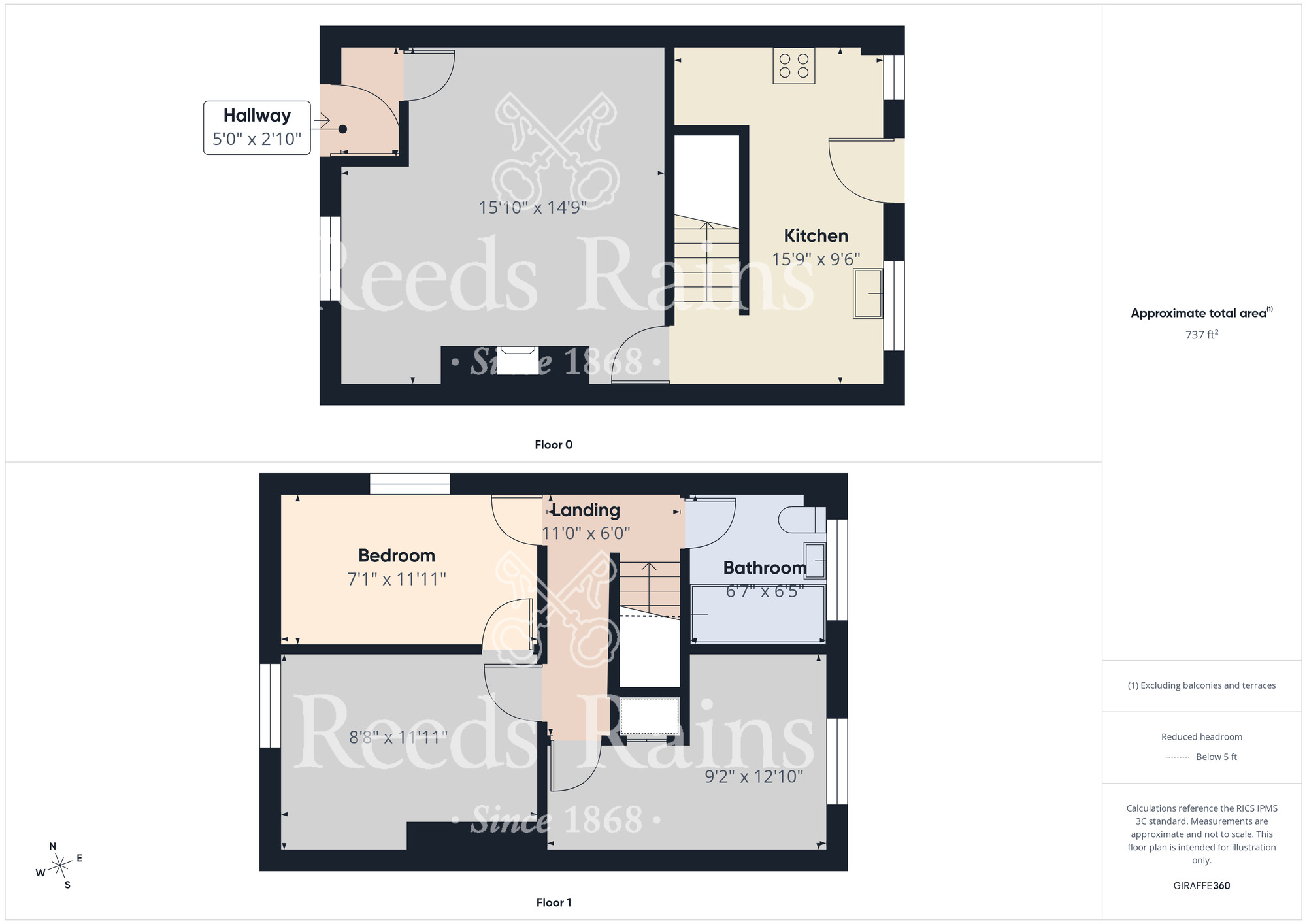 Floorplan of 3 bedroom End Terrace House for sale, Salvin Street, Croxdale, Durham, DH6