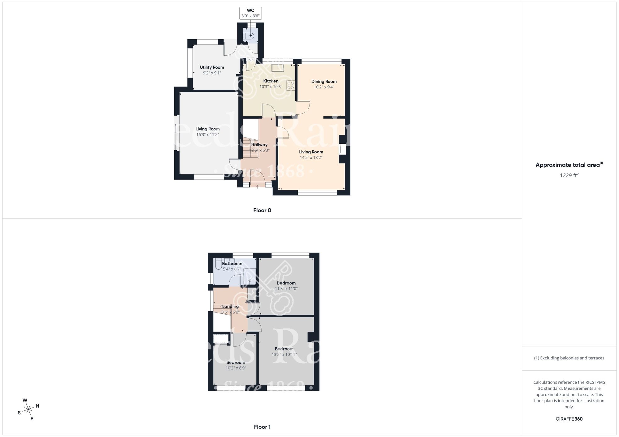 Floorplan of 3 bedroom Semi Detached House for sale, Grange Road, Belmont, Durham, DH1