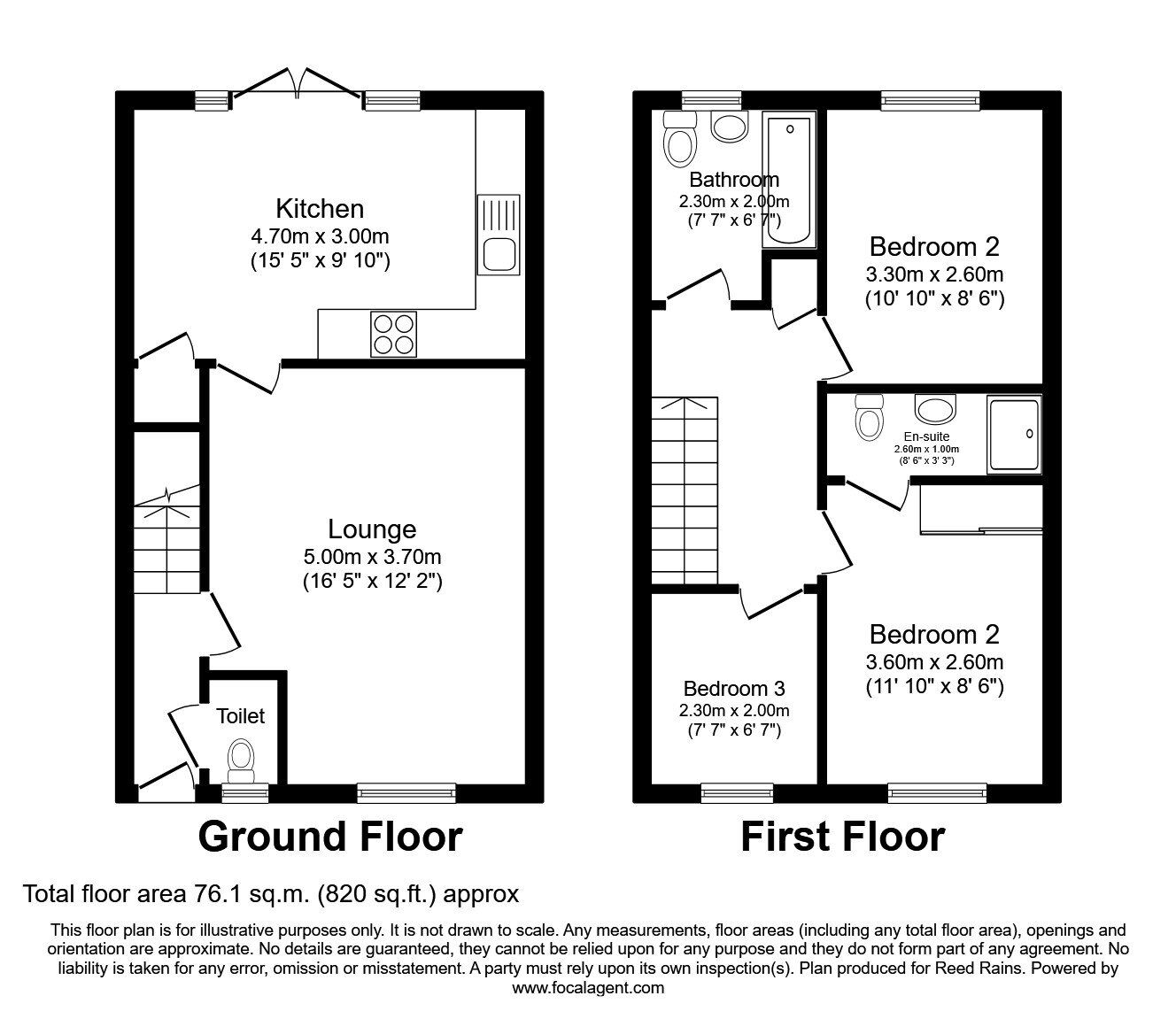 Floorplan of 3 bedroom Semi Detached House for sale, Burdon Place, Pity Me, Durham, DH1