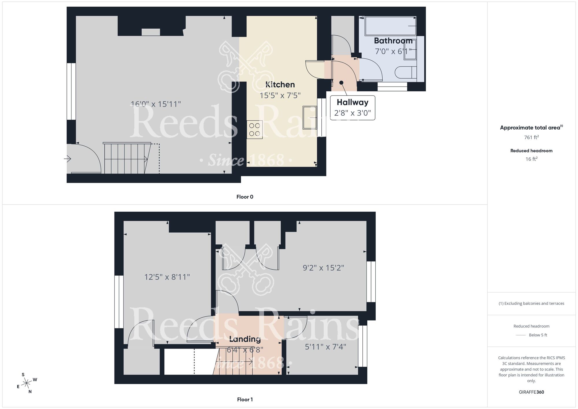 Floorplan of 3 bedroom Mid Terrace House to rent, Front Street, Pity Me, Durham, DH1