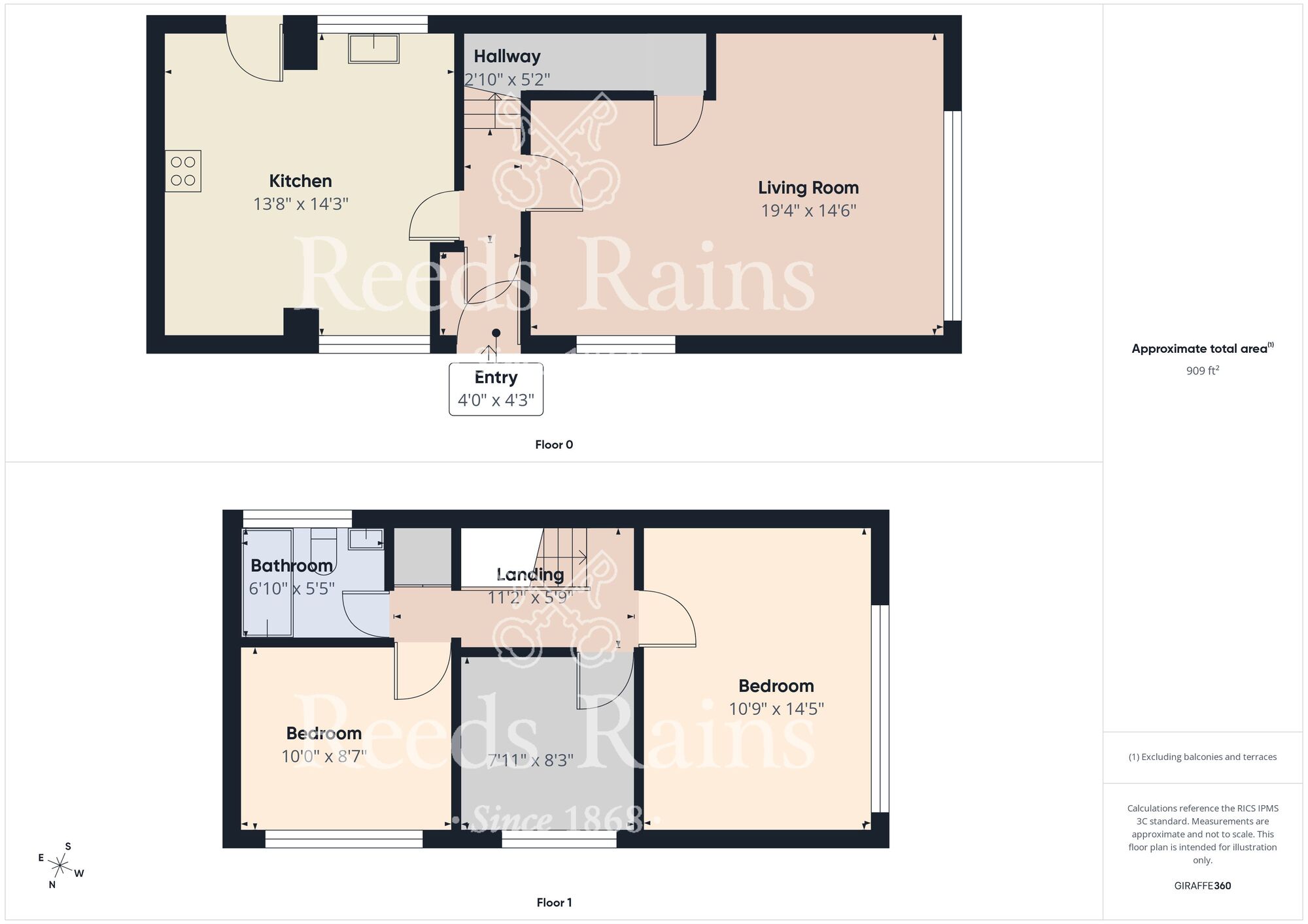 Floorplan of 3 bedroom Semi Detached Property to rent, Elmfield Avenue, Durham, DH1