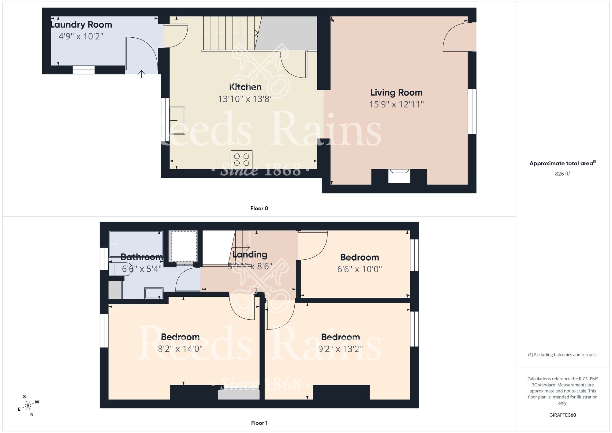 Floorplan of 3 bedroom Mid Terrace House for sale, Office Row, Eldon, Durham, DL14