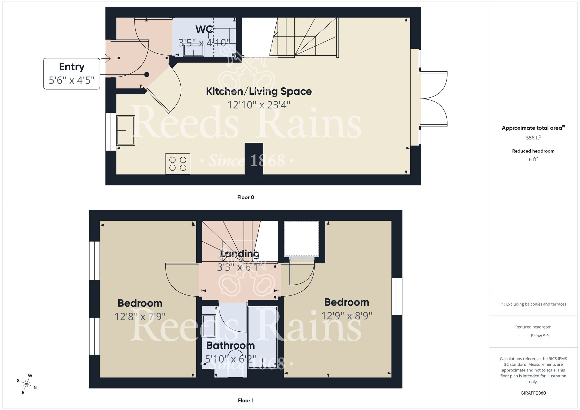 Floorplan of 2 bedroom Semi Detached House for sale, Bell Road, Spennymoor, Durham, DL16