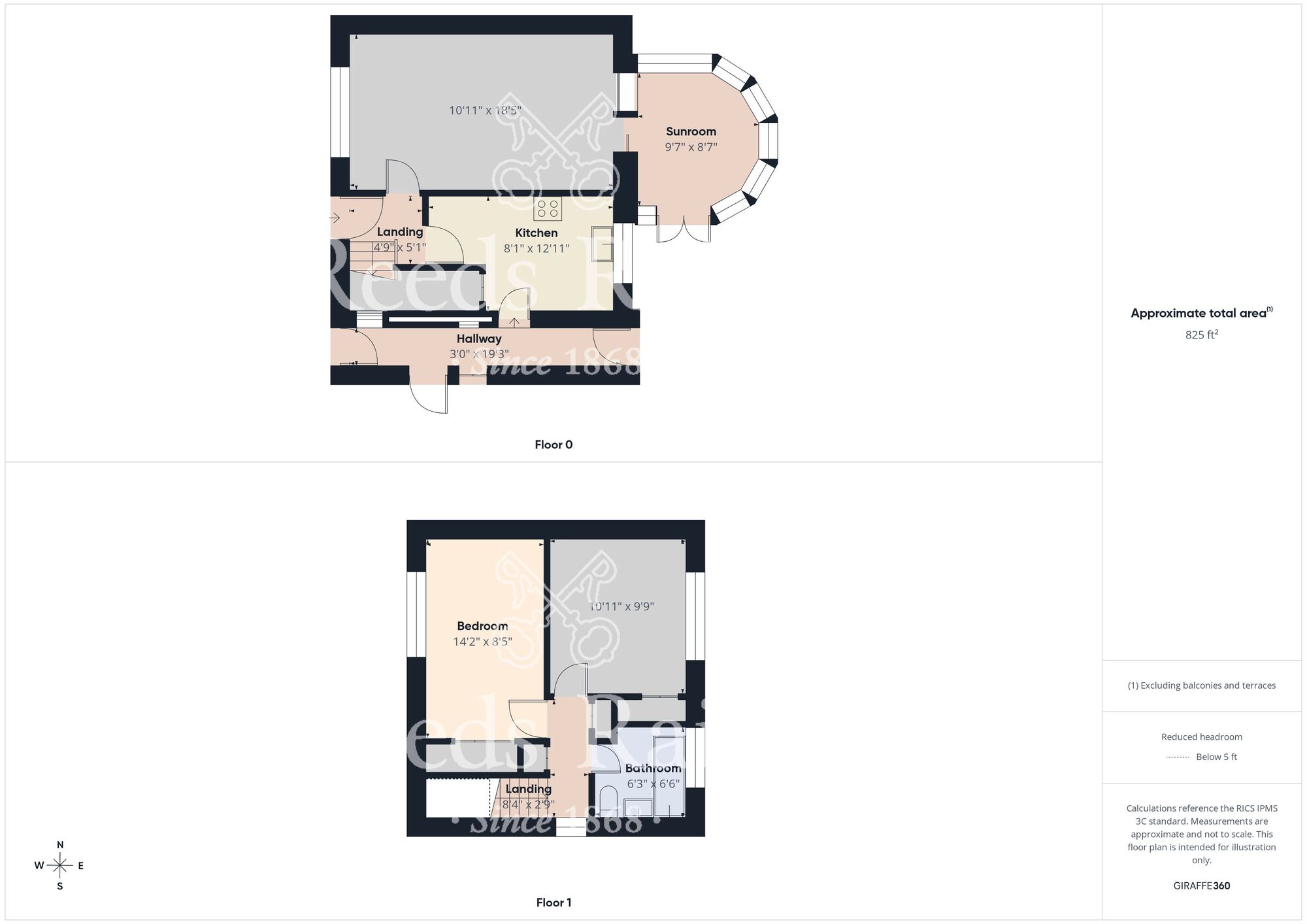 Floorplan of 2 bedroom Semi Detached House to rent, Mary Terrace, Bowburn, Durham, DH6