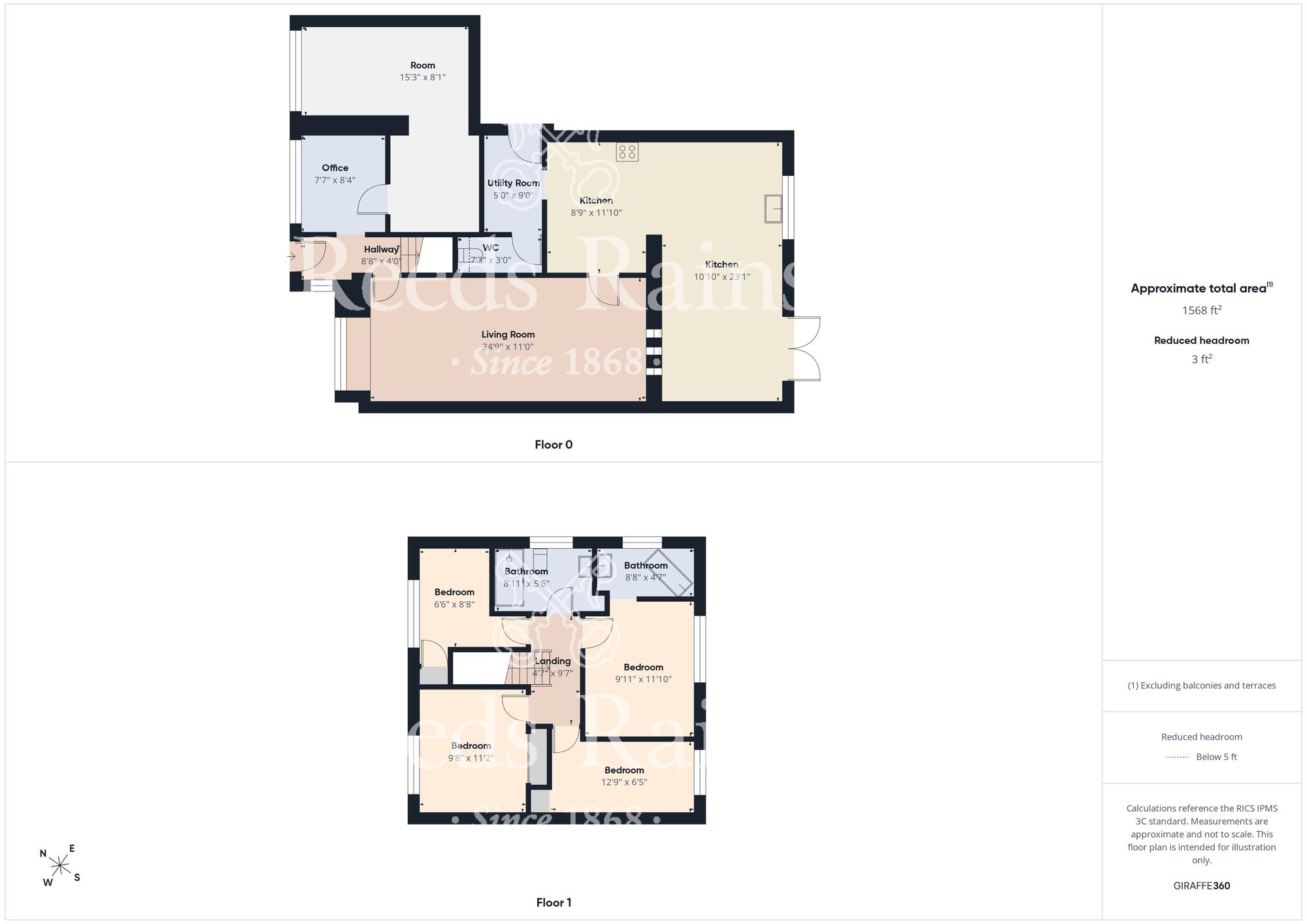 Floorplan of 4 bedroom Detached House for sale, Brancepeth View, Brandon, Durham, DH7