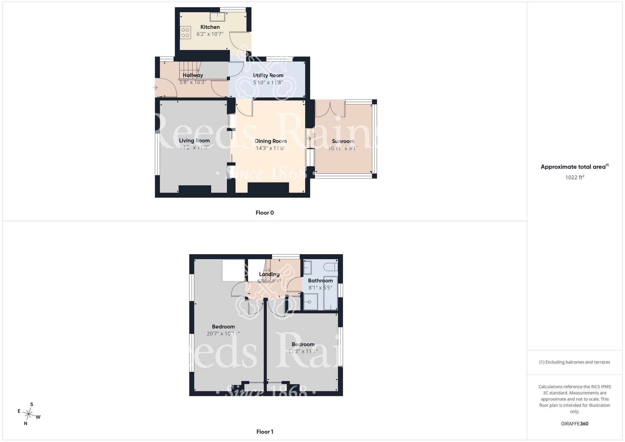 Floorplan of 2 bedroom Semi Detached House for sale, Lilac Gardens, Crook, Durham, DL15