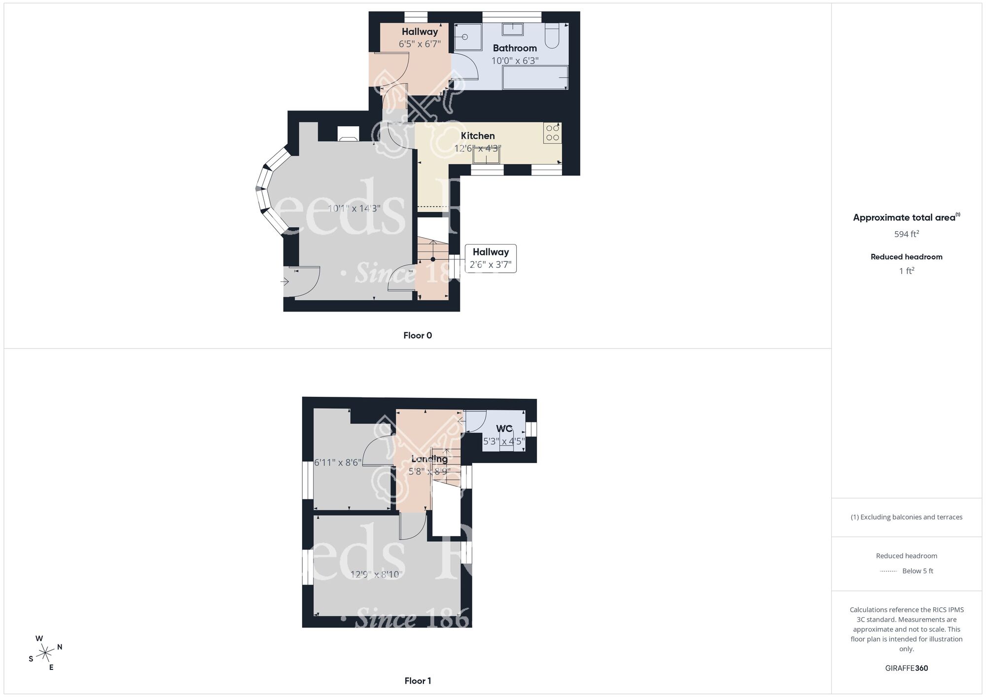 Floorplan of 2 bedroom End Terrace House to rent, Front Street, Cockfield, Durham, DL13