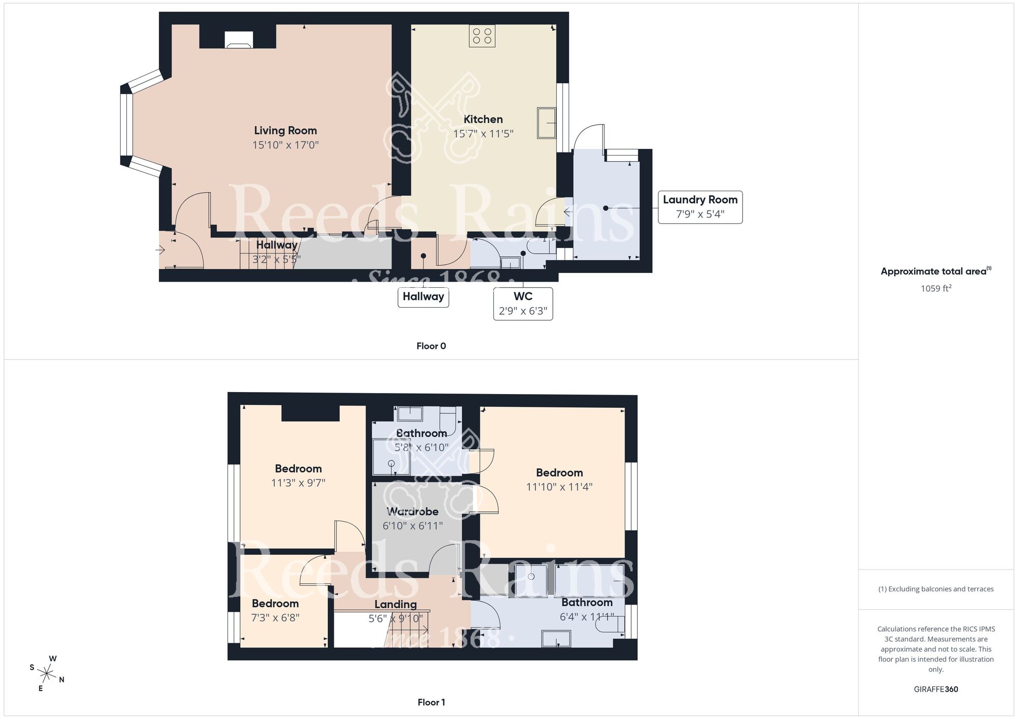 Floorplan of 3 bedroom Mid Terrace House for sale, St. Johns Crescent, Bowburn, Durham, DH6