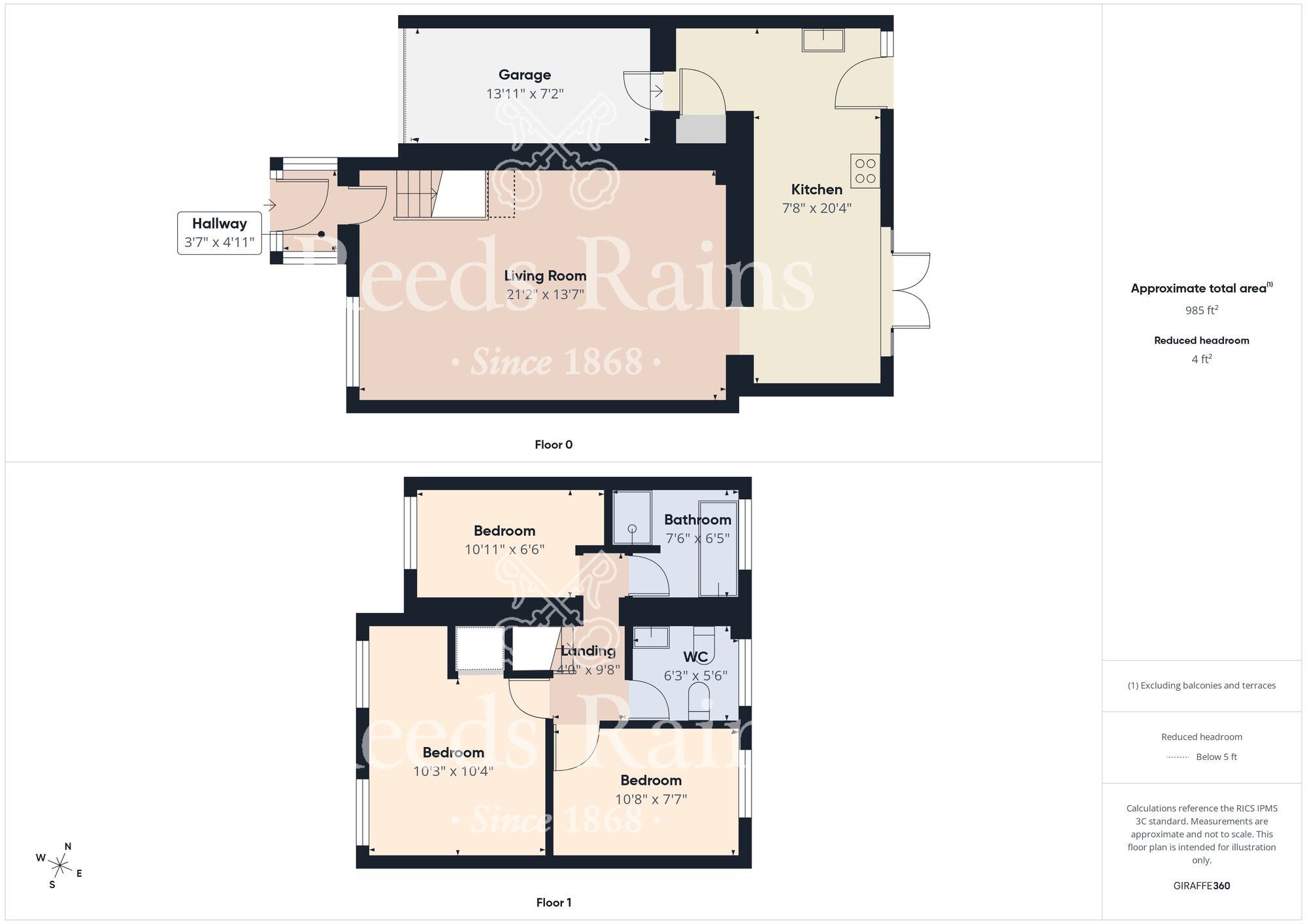 Floorplan of 3 bedroom Semi Detached House for sale, Scardale Way, Belmont, Durham, DH1