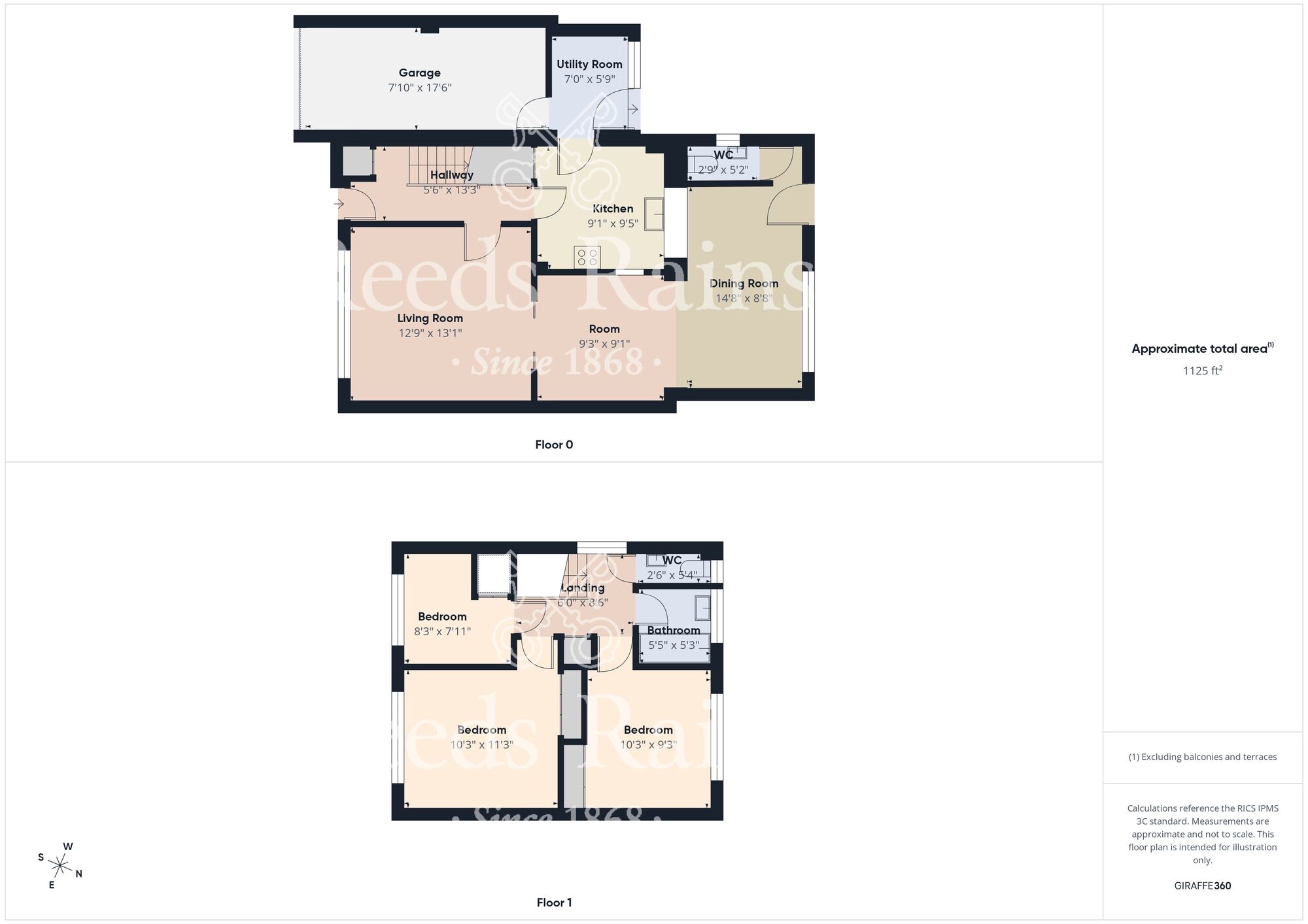 Floorplan of 3 bedroom Semi Detached House for sale, Mossdale, Belmont, Durham, DH1