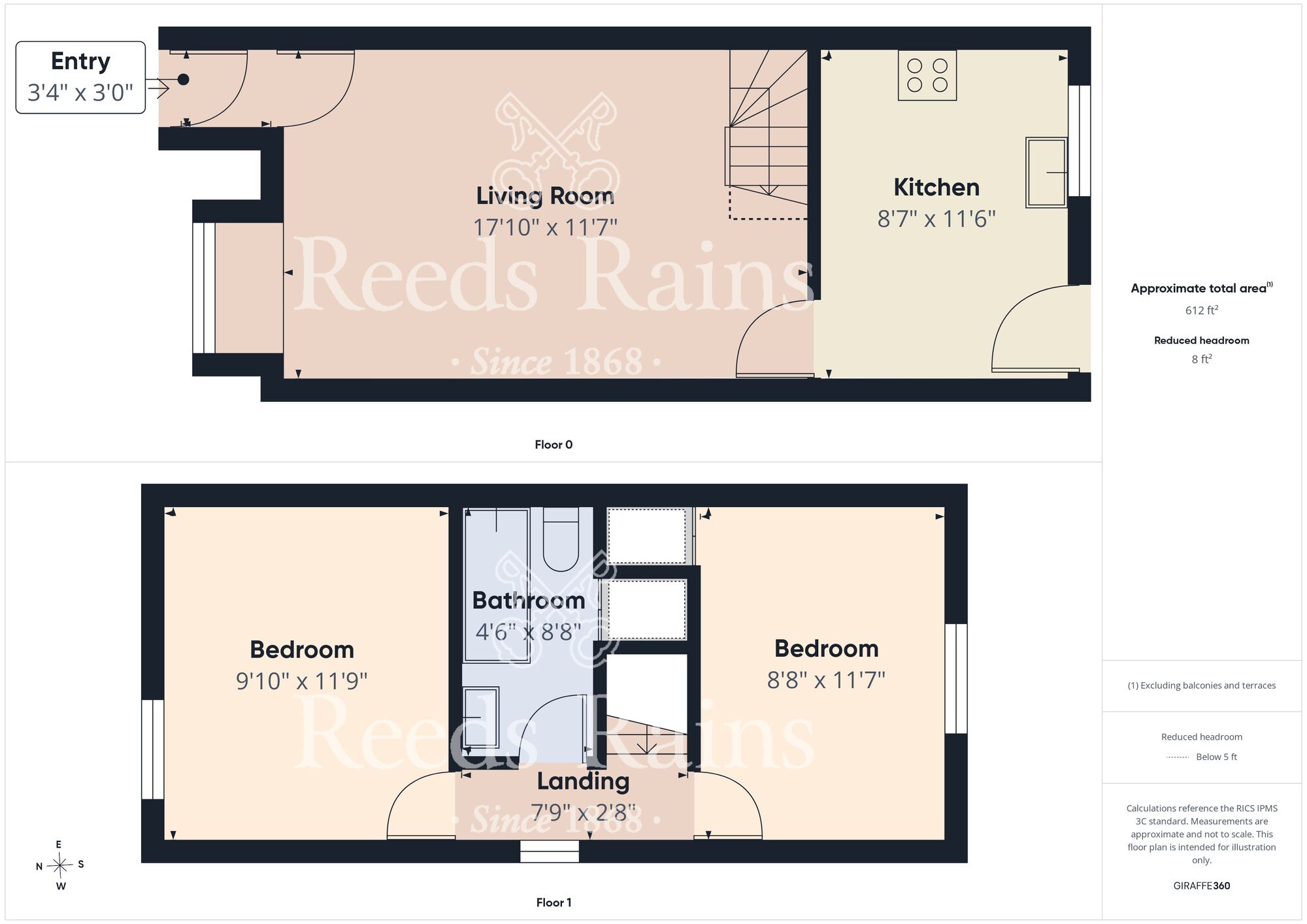 Floorplan of 2 bedroom End Terrace House for sale, Chandler Close, Durham, DH1