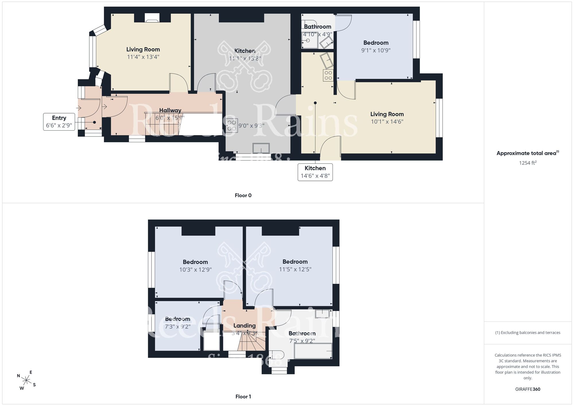 Floorplan of 4 bedroom Semi Detached House for sale, Marshall Terrace, Gilesgate, Durham, DH1