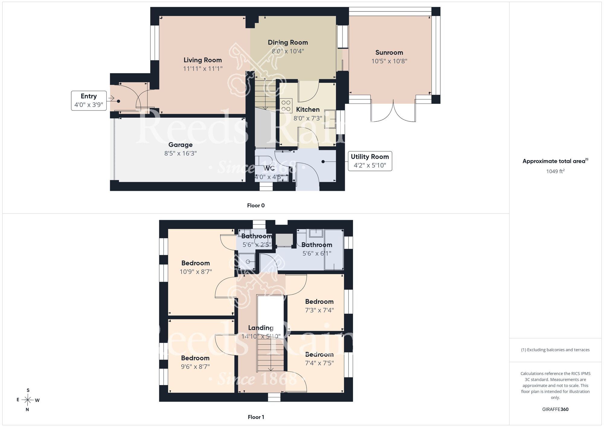 Floorplan of 4 bedroom Detached House for sale, Hartside View, Bearpark, Durham, DH7