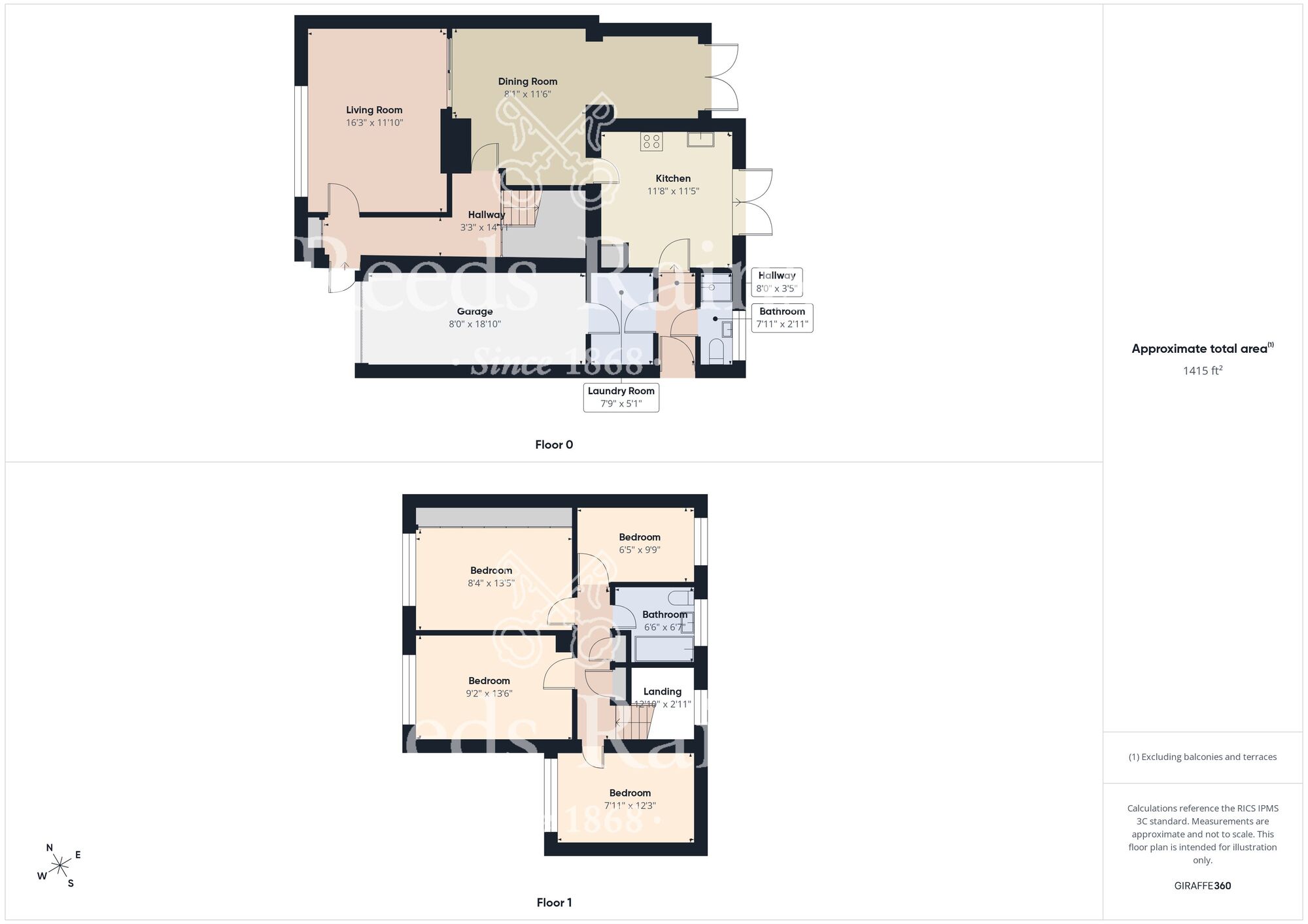 Floorplan of 4 bedroom Semi Detached House for sale, Kirkstone Drive, Belmont, Durham, DH1