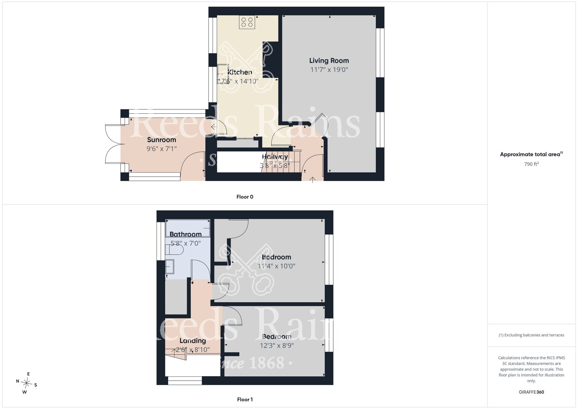 Floorplan of 2 bedroom Semi Detached House for sale, Dowsey Road, Sherburn Village, Durham, DH6