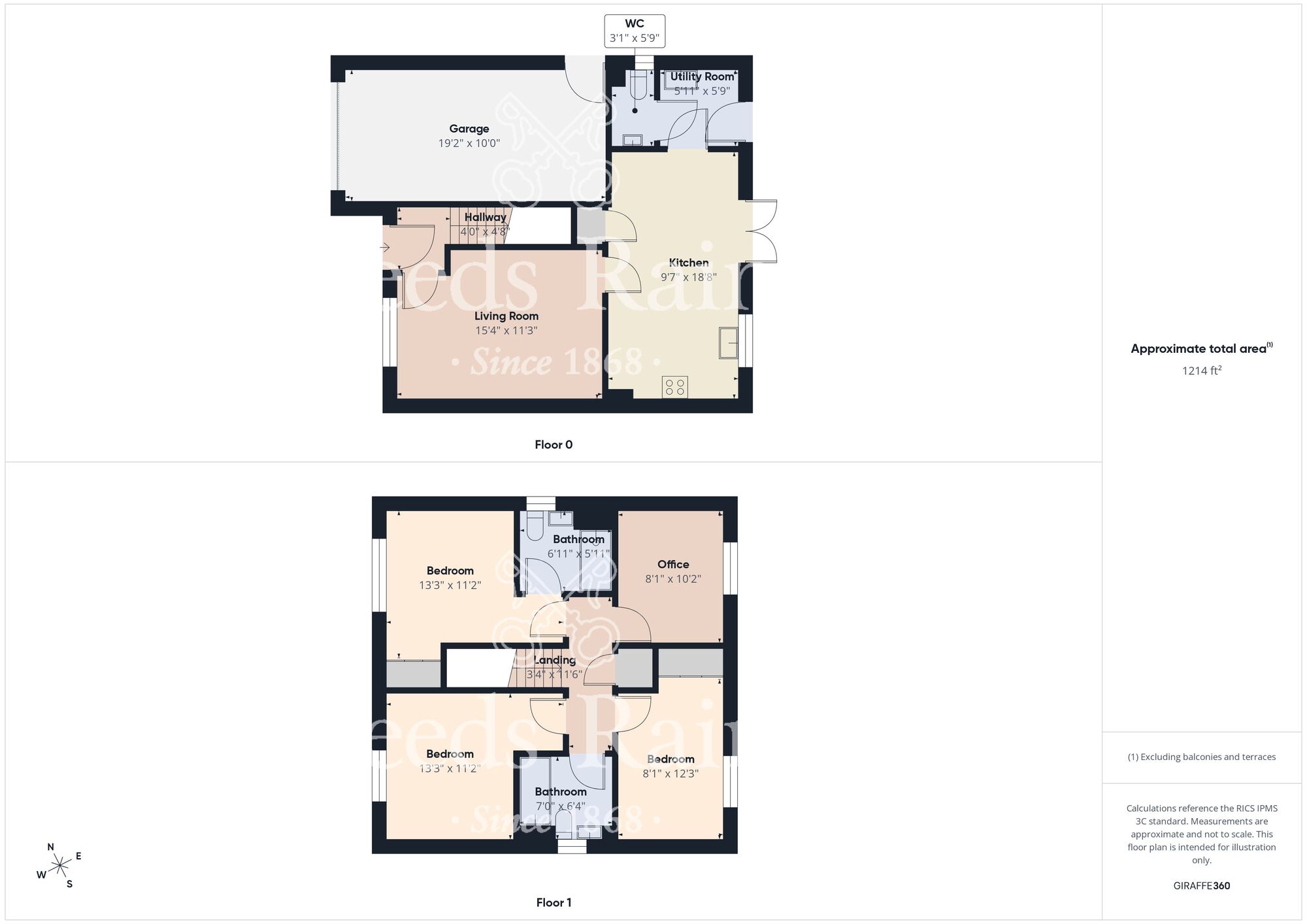 Floorplan of 4 bedroom Detached House for sale, Ruthall Court, Auckland Park, Durham, DL14