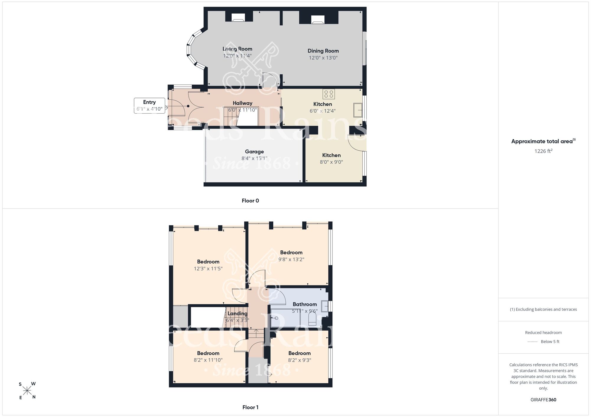 Floorplan of 4 bedroom Semi Detached House for sale, Benridge Bank, West Rainton, Durham, DH4