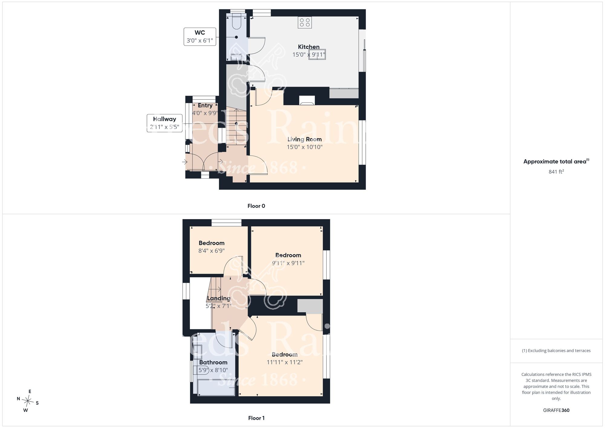 Floorplan of 3 bedroom Semi Detached House for sale, The Crescent, Sherburn Village, Durham, DH6