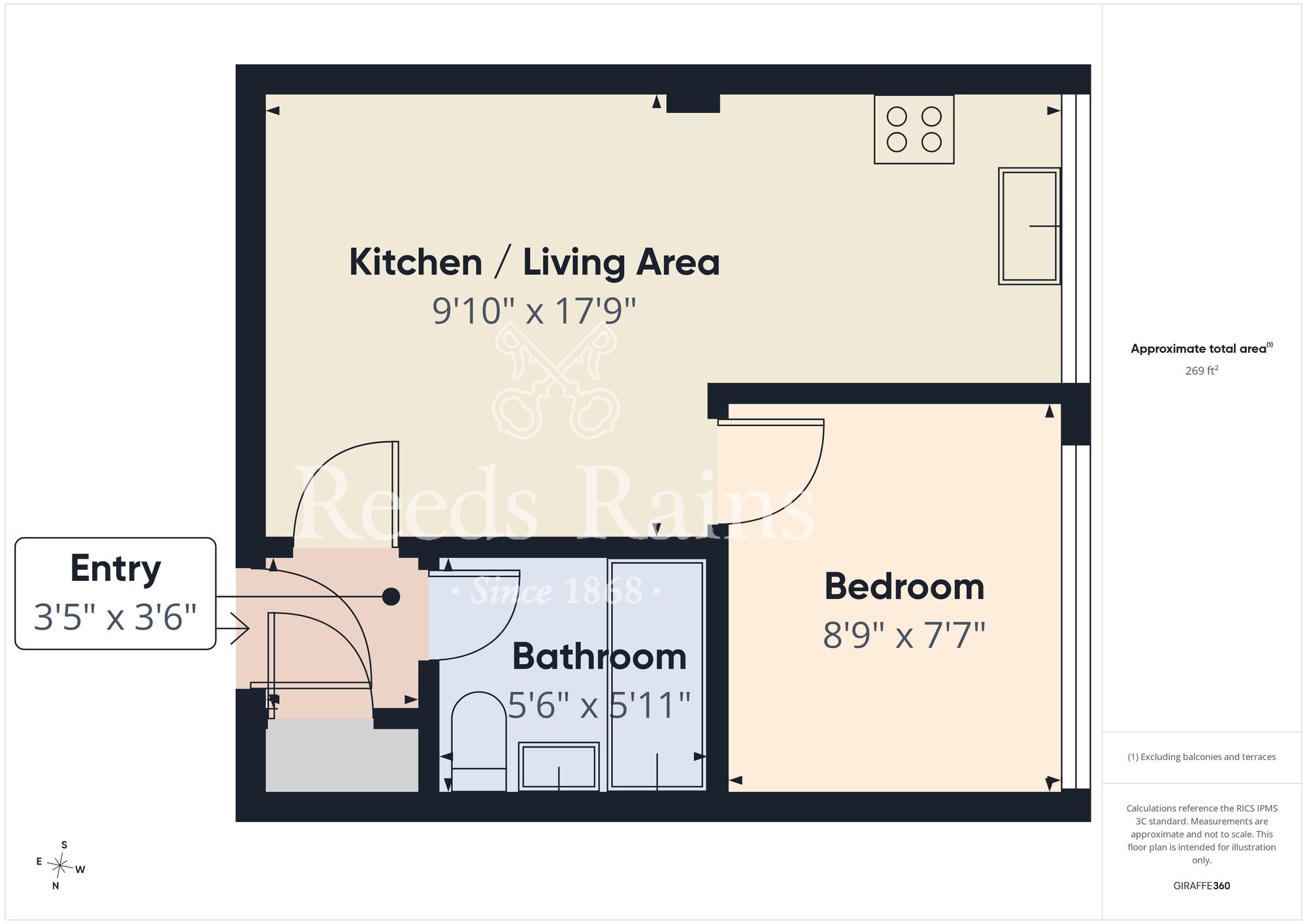 Floorplan of 1 bedroom Flat for sale, Carr House Drive, Durham, DH1