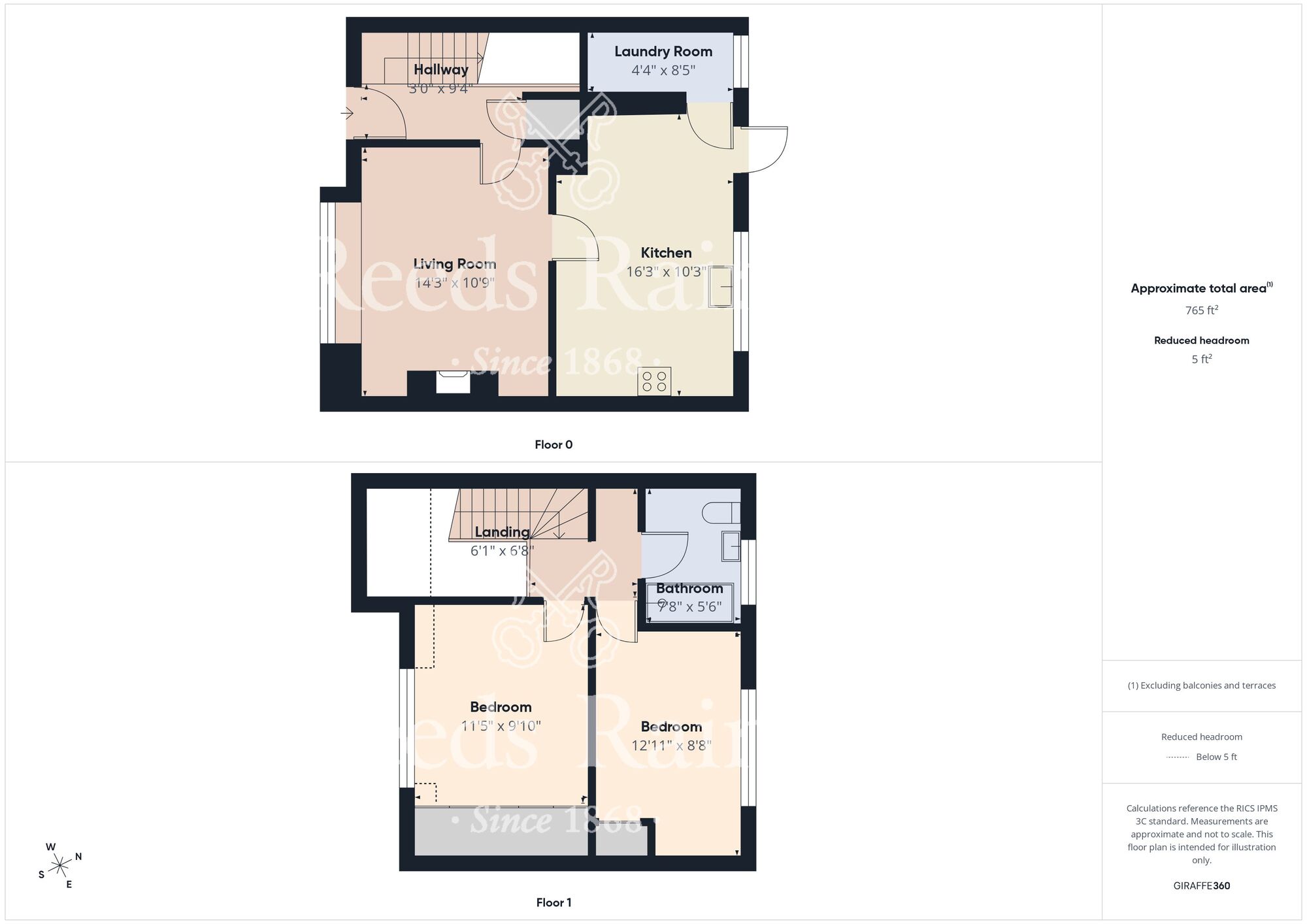 Floorplan of 2 bedroom End Terrace House for sale, Oakridge Road, Ushaw Moor, Durham, DH7