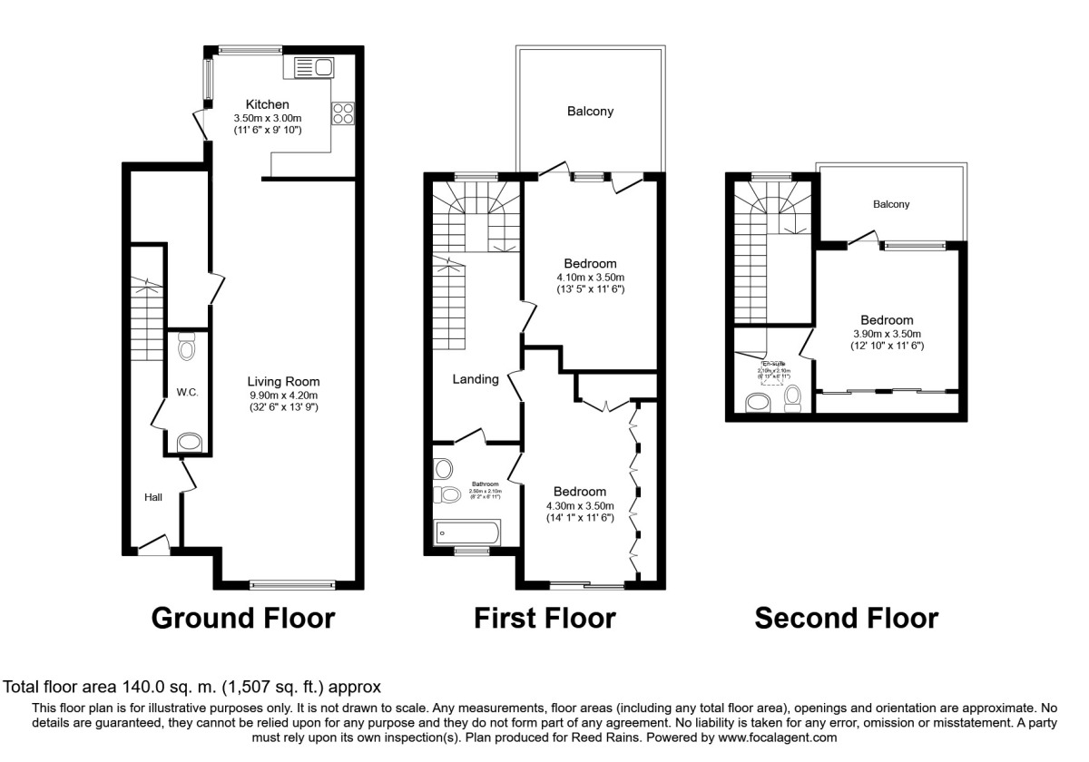 Floorplan of 3 bedroom  House to rent, The Boulevard, West Didsbury, Manchester, M20