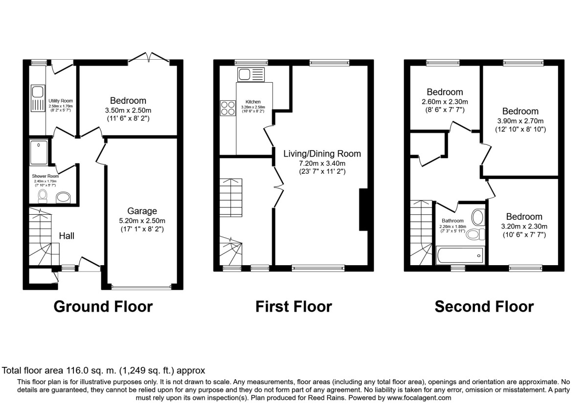 Floorplan of 4 bedroom Detached House to rent, Chervil Close, Fallowfield, Manchester, M14