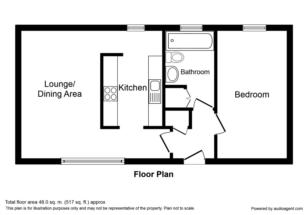 Floorplan of 1 bedroom Flat to rent, The Beeches, Didsbury, Manchester, M20