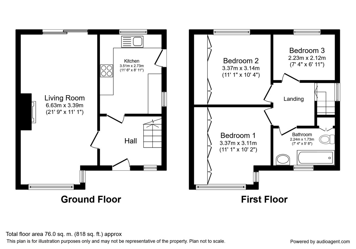 Floorplan of 3 bedroom Semi Detached House to rent, Endsleigh Road, Withington, Manchester, M20