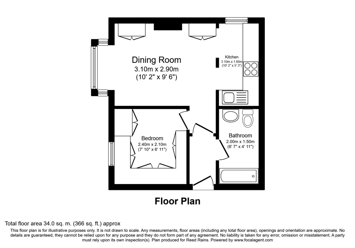 Floorplan of 1 bedroom  Flat to rent, Aldford Close, Didsbury, Manchester, M20