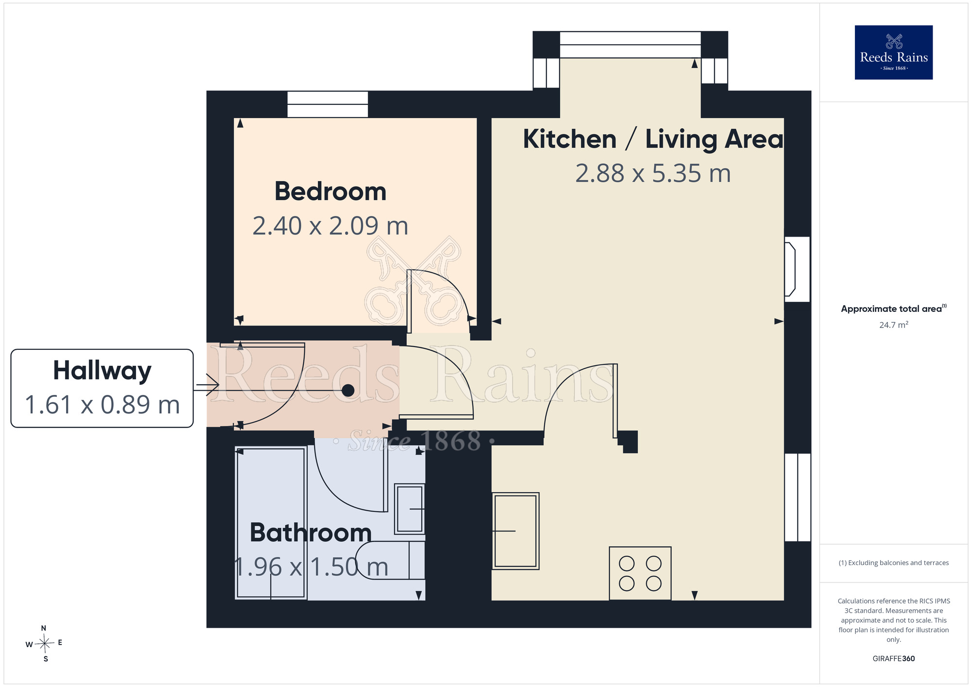 Floorplan of 1 bedroom Flat to rent, Aldford Close, Didsbury, Manchester, M20